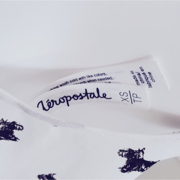 White/Black Prairie Boho Emroidered Sheer Sleeveless Dog Print Blouse - Picture 8 of 9